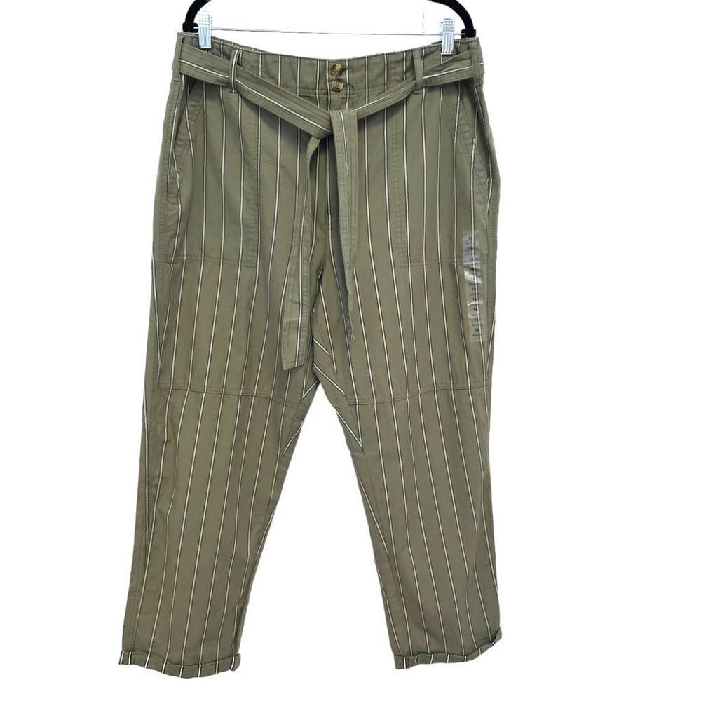 American Eagle High Rise Striped khaki￼ Pants